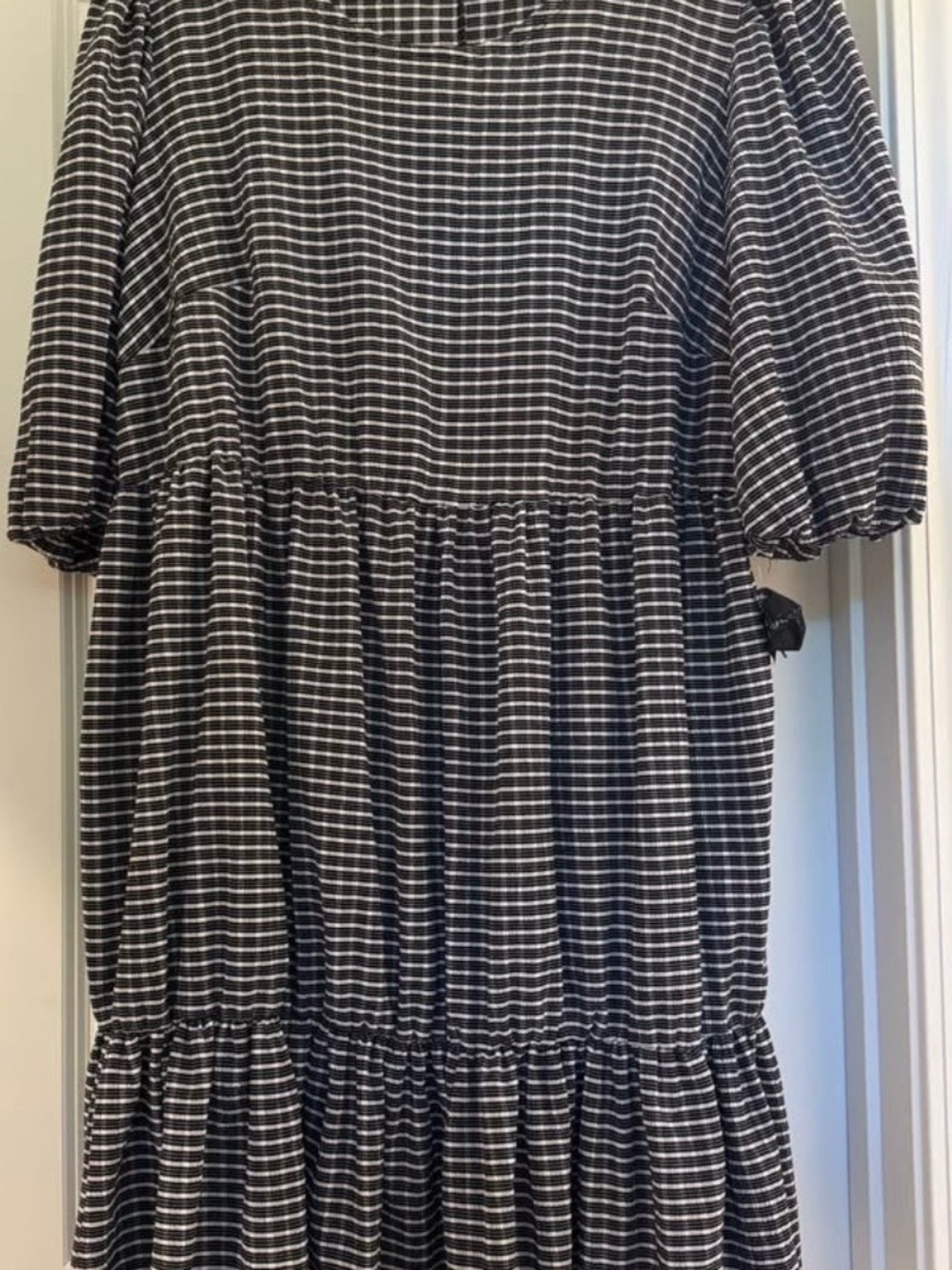 Seventy Black and White Checkered Dress